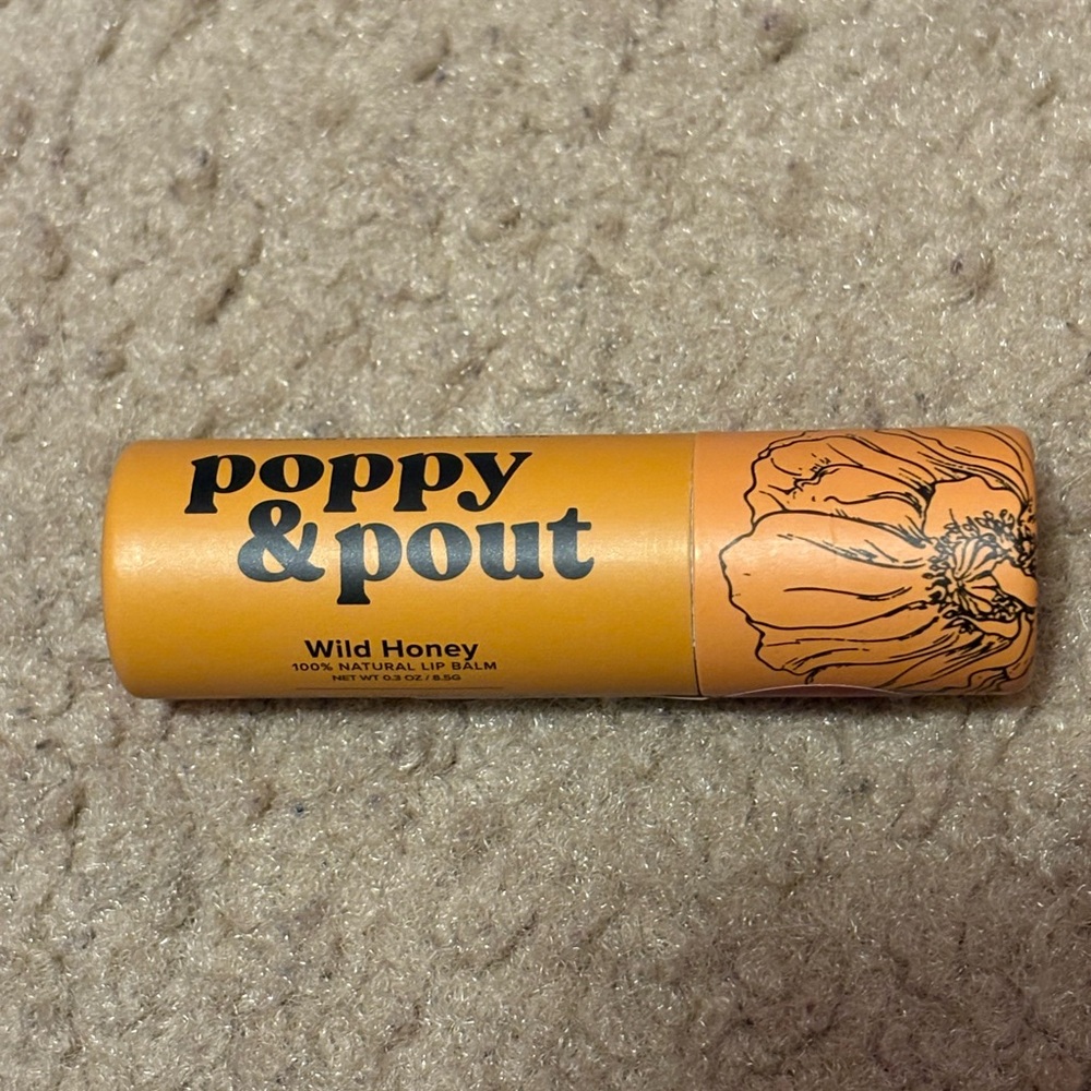 NWT Poppy & Pout Wild honey scented lip balm